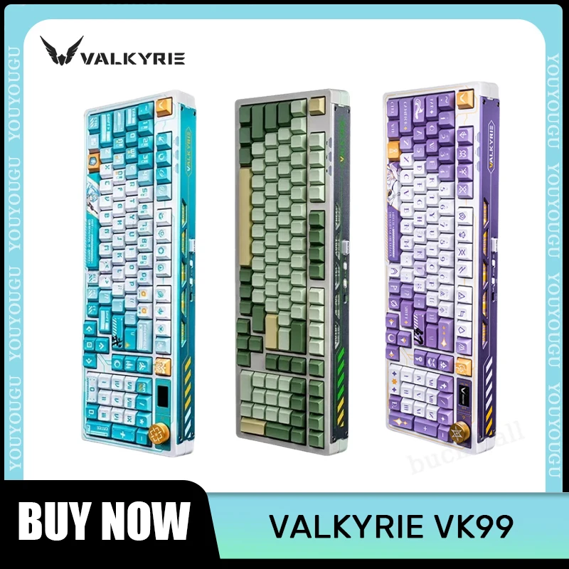 

VALKYRIE VK99 Gaming Keyboards 3 Modes Gamer Keyboards Wireless Bluetooth Keyboards Hot Swap RGB Custom Mechanical Keyboards