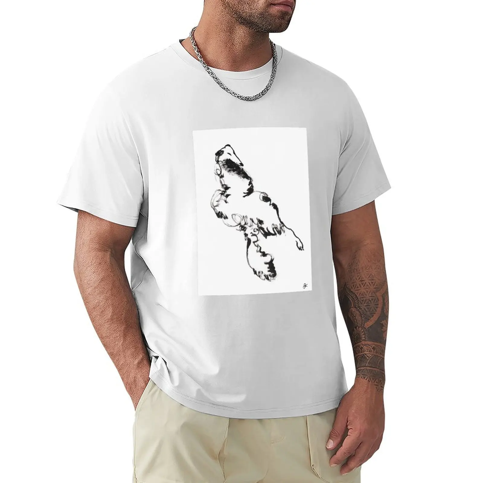 

Borzoi Dog 3 Sitting Pose T-Shirt summer top anime clothes customizeds mens clothing