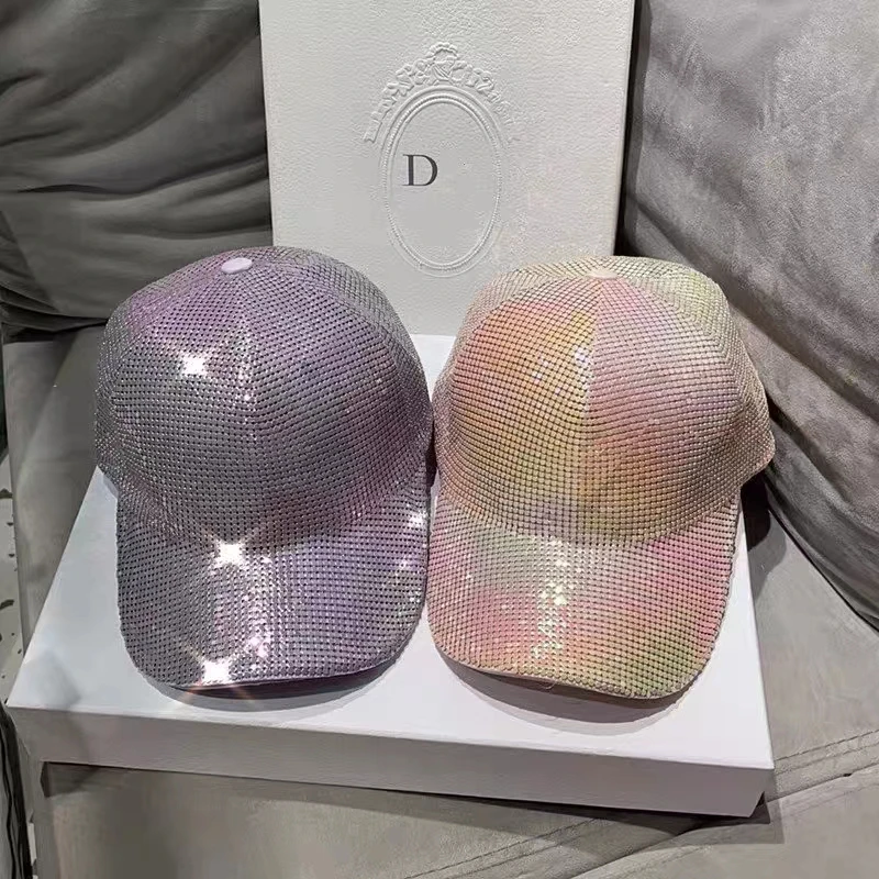 Gold 2023 new rhinestone Baseball cap empty hat luxury women\'s hat autumn fashion Baseball cap gorra hombre