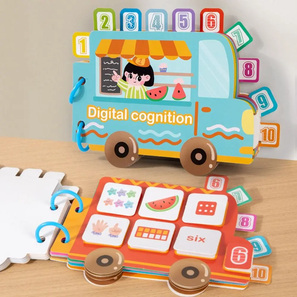 

Baby Quiet Book Cartoon Early Learning Educational Puzzle Game Sticker Book Repeated Pasting for Toddlers Boys Girls