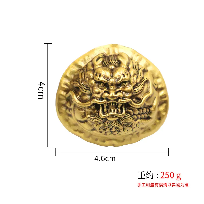 Brass Ornaments, -Head Design, Solid Fitness Hand Grips, Dragon-Patterned Walnut Health Balls, A Pair, Creative Gif