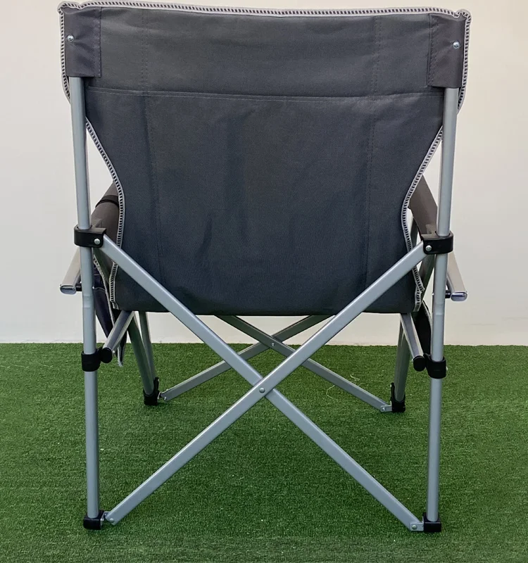 Folding 120KG Load Bearing Heated Metal Modern Chair Beach Foldable Portable Compact Director Camping Fishing Park