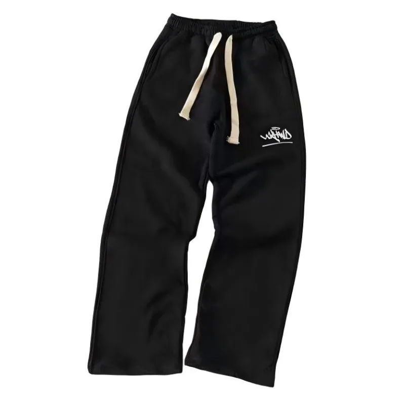 

Брюки Y2K с принтом в стиле лайнер-арт, уличная одежда, свободные брюки для мужчин, новинка 2026, базовые брюки для мужчин