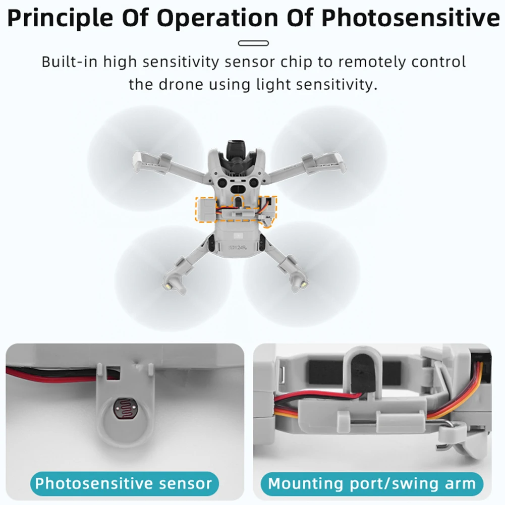 For Mini 4 Pro Payload Delivery Thrower USB Charging Air Dropper Device Drone Remote Thrower for Fishing and Casting Farther