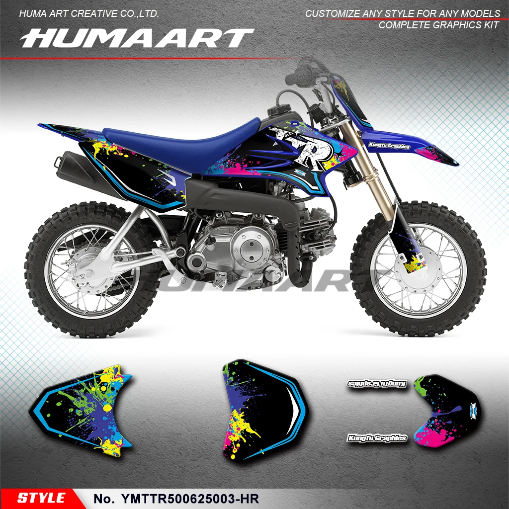 

HUMAART Customised Racing Sticker Motorcycle Graphics for YAMAHA TT-R50E TTR50 TT-R 50 2006-2026, Accessories, YMTTR500625003-HR