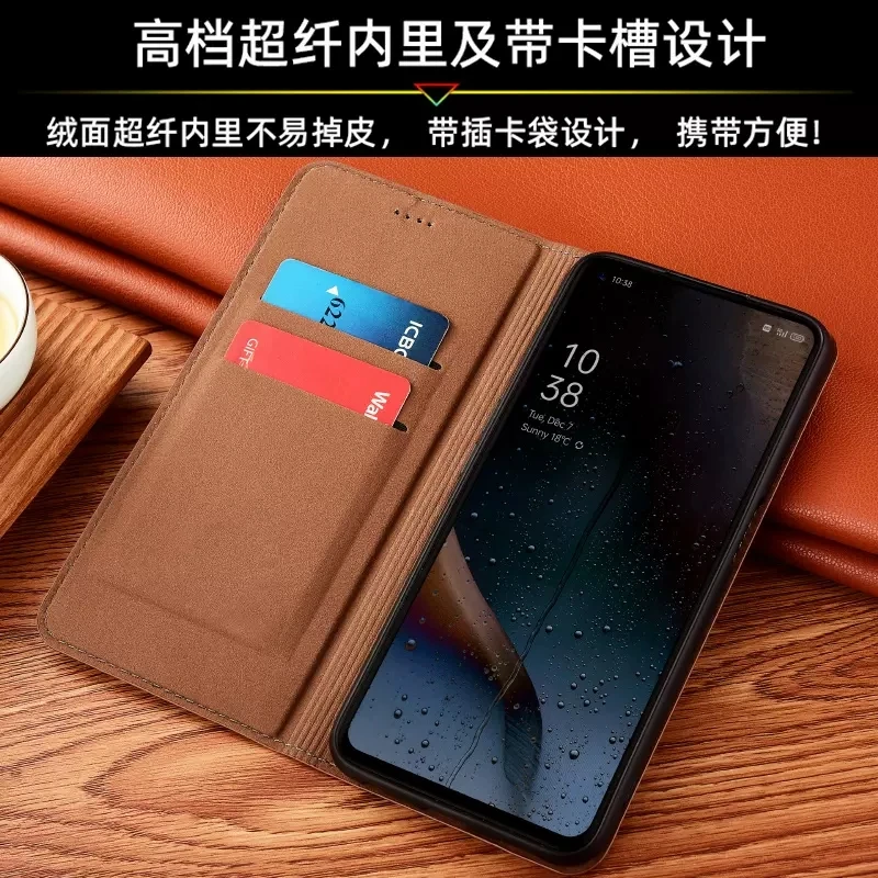 Fashion Genuine Leather Carcasa for Xiaomi Poco F5 5G Edition Case Flip Wallet Bag for Xiaomi POCO M5 C55 Funda Coque Capa