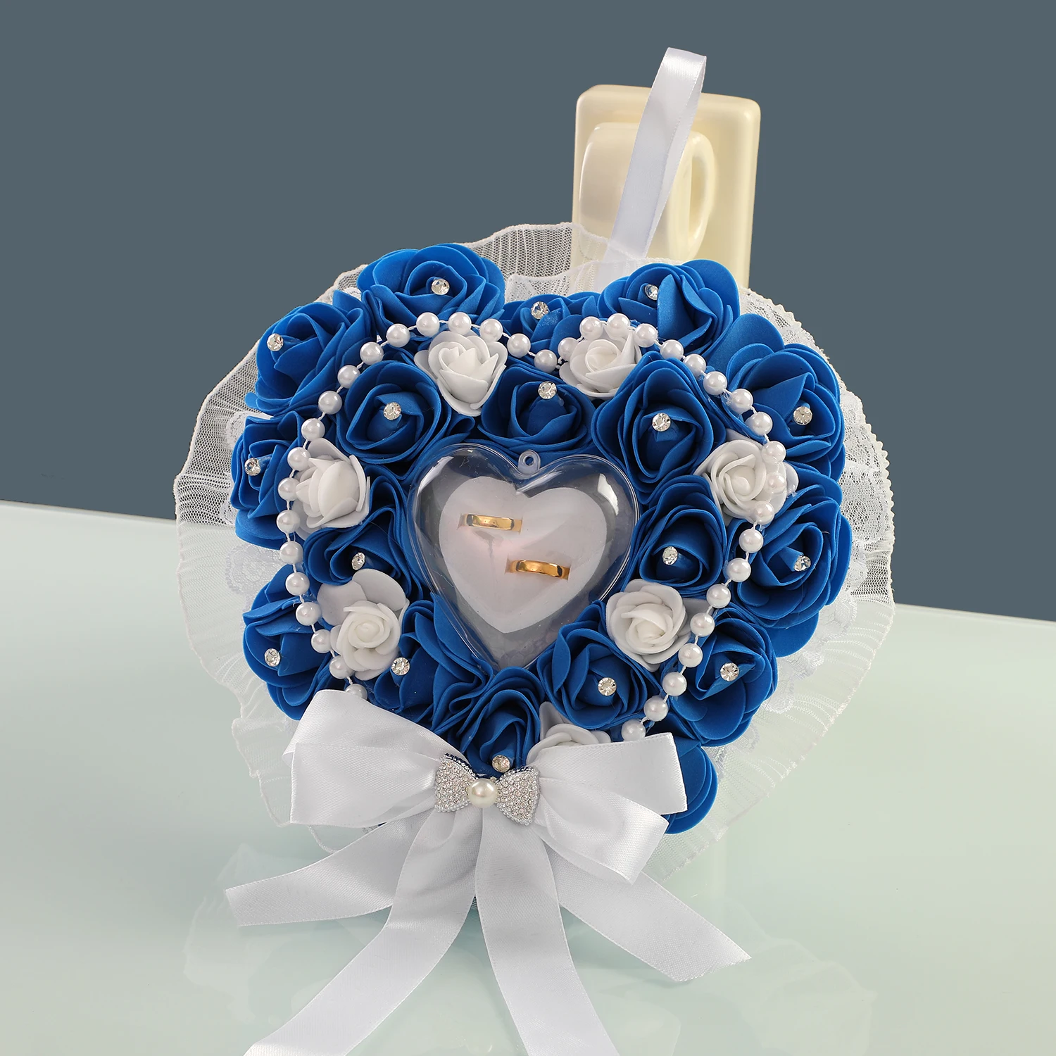 Элегантная коробка для обручальных колец - подарок для невесты и жениха Коробка для колец в форме сердца Романтическое предложение на память