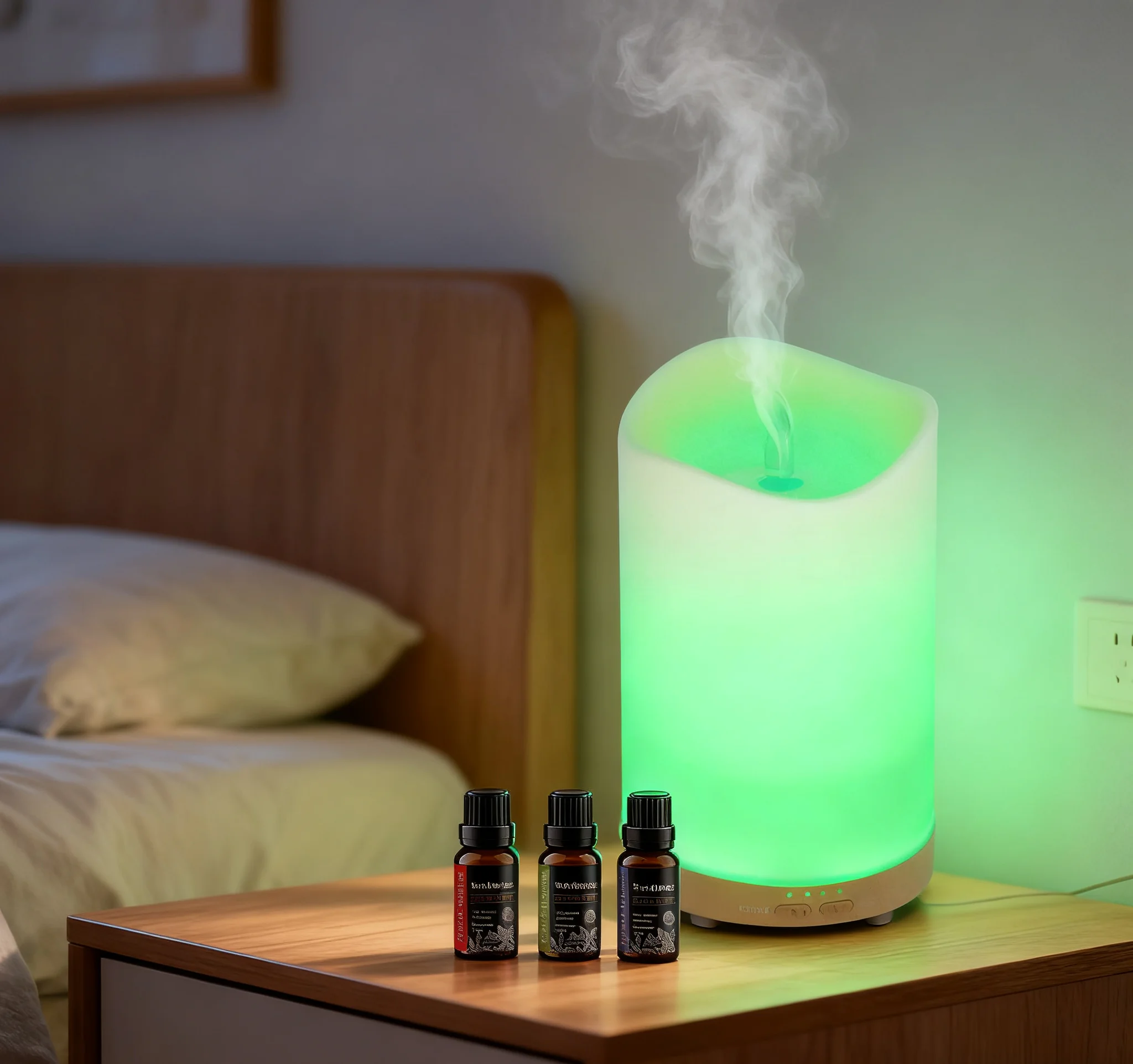 

Увлажнитель воздуха и ароматический диффузор с диффузором эфирного масла, ароматерапевтической машиной, ароматизатором и ночником с таймером