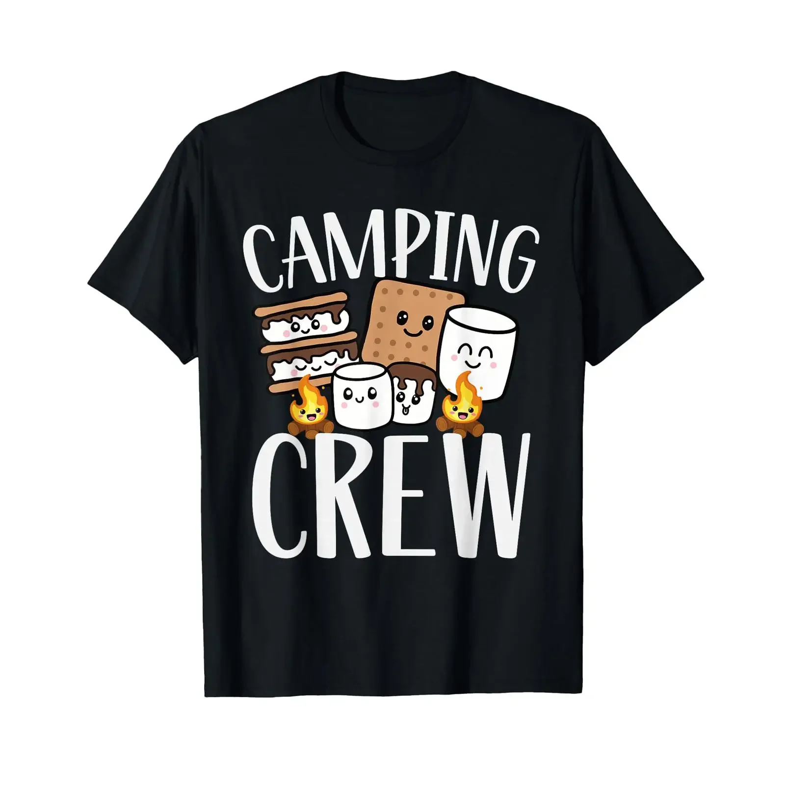 Camping Crew Smore Campfire Group Squad Team Kids T Shirt vintage Washed Unisex Breathable Casual Soft Comfortable fashion