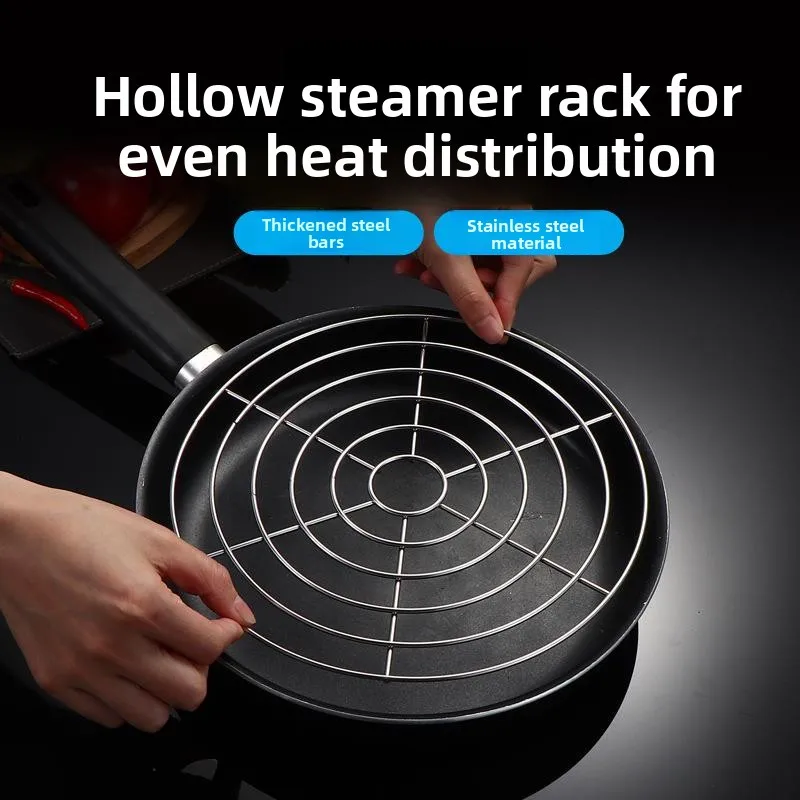 Home Use 304 Stainless Steel round Steamer Grid Water Separation Steamed Buns Tray Steaming Rack Cooking Utensils Steam Pan