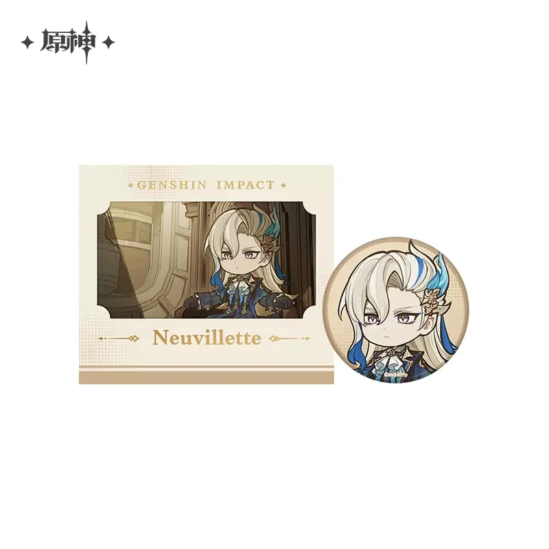 Sunsyea officiële Genshin Impact Merch van miHoYo Neuvillette-serie kleurenbordkaarten onderzetter broche armband spiegel
