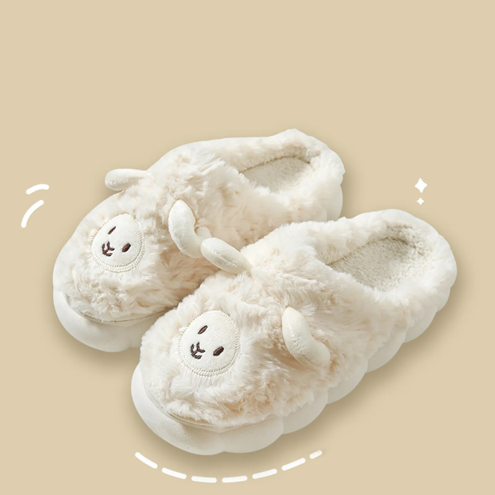 النساء المنزل رقيق النعال منصة المضادة للانزلاق أحذية دافئة مريحة لطيف الأغنام في الهواء الطلق زوجين النعال النساء الرجال السيدات الأحذية