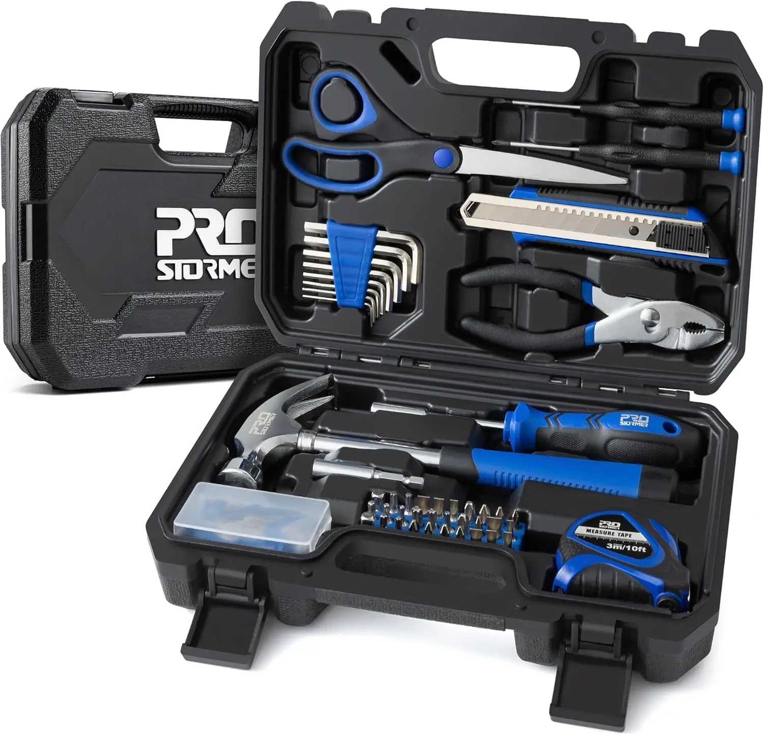 

93-Piece Household Tool Kit with Storage Case, Ideal for Home Repairs and DIY Projects (Blue)