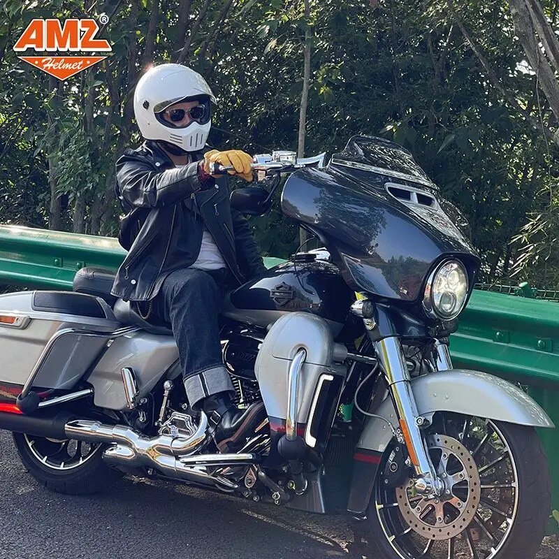 【Premium】For 3C-certified vintage cruiser motorcycle helmet. Suitable for Harley Davidson riders. Full-face helmet that’s ideal
