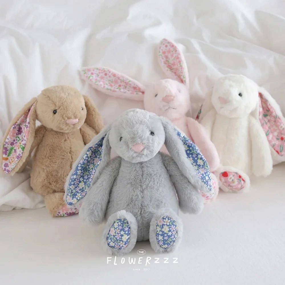 

cat Bonnie Rabbit Floral Ears Plush Toys Rabbit Stuffed Dolls Kawaii Room Decor Toy Soft Sofa Cushion Kids Birthday Gifts