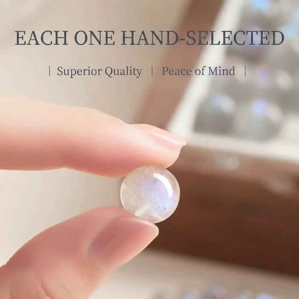 Natural Aaa Grade Handmade 6Mm 8Mm 10Mm Polished Round Beads Strong Blue Flash Healing Crystal Stretch Blue Moonstone Bracelet