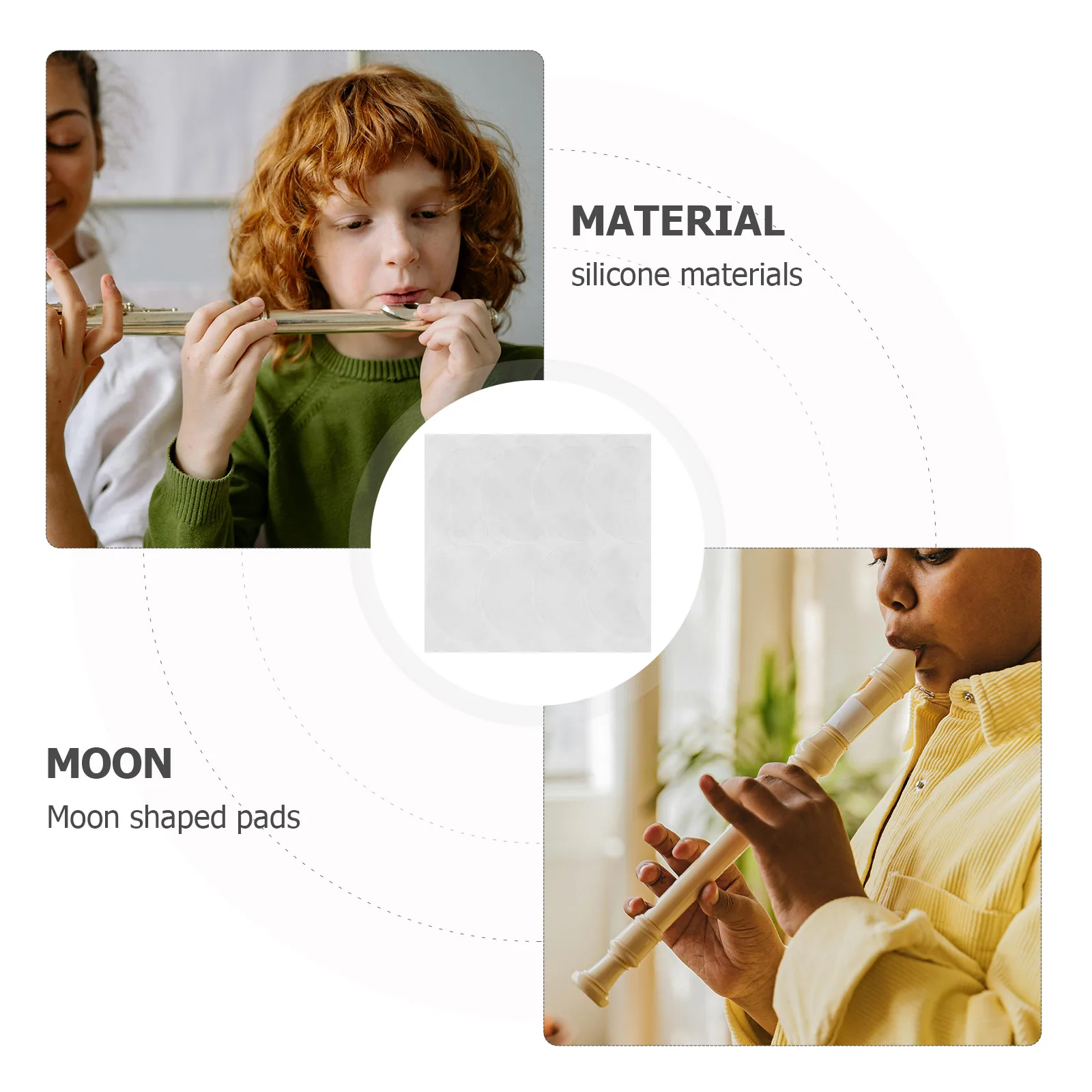 

3pcs 3 Sheets Alto Sax Mouthpiece Pads Saxophone Cushions Silicone Flute Mouthpiece Patches Tenor Saxophone Mouthpieces Durable