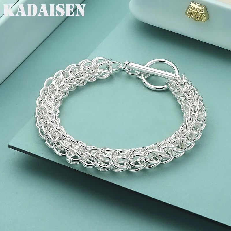 925 Sterling Silver Multi Circle Bracelet For Women Fashion Wedding Party Charm Jewelry