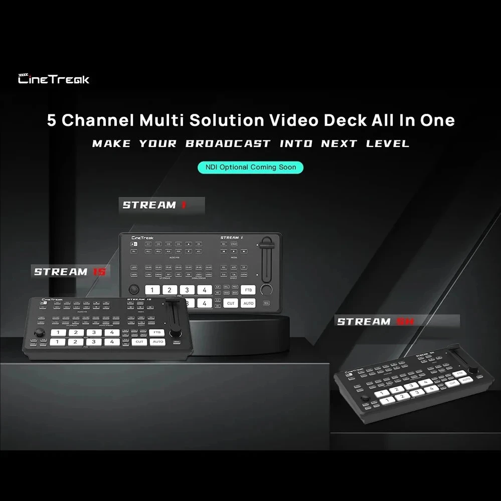 Cinetreak Stream SH 1 1S 5 Channel Video Switcher Multi Solution Video Deck Switch Controller for Live Streaming Broadcast