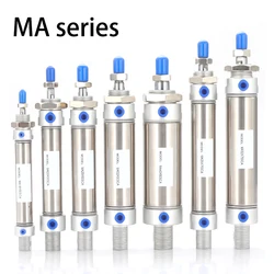 Stainless Steel Double Action MA Type With Magnet 16/20/25/32/40mm Bore 25/50/75/100/125/150/175mm stroke pneumatic cylinder