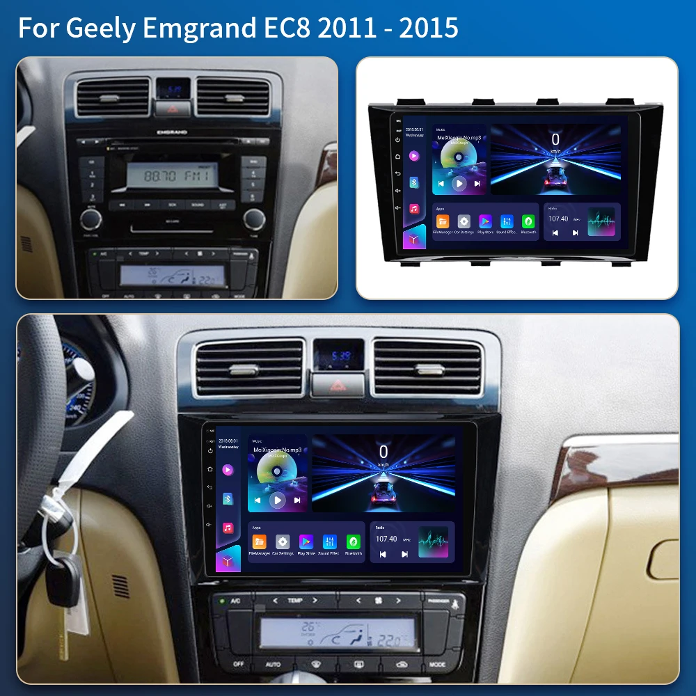 Car Video DVD Player Head Unit For Geely Emgrand EC8 2011-2015 Multimedia Android Atuo Raido Carplay GPS Navigation 2din QLED