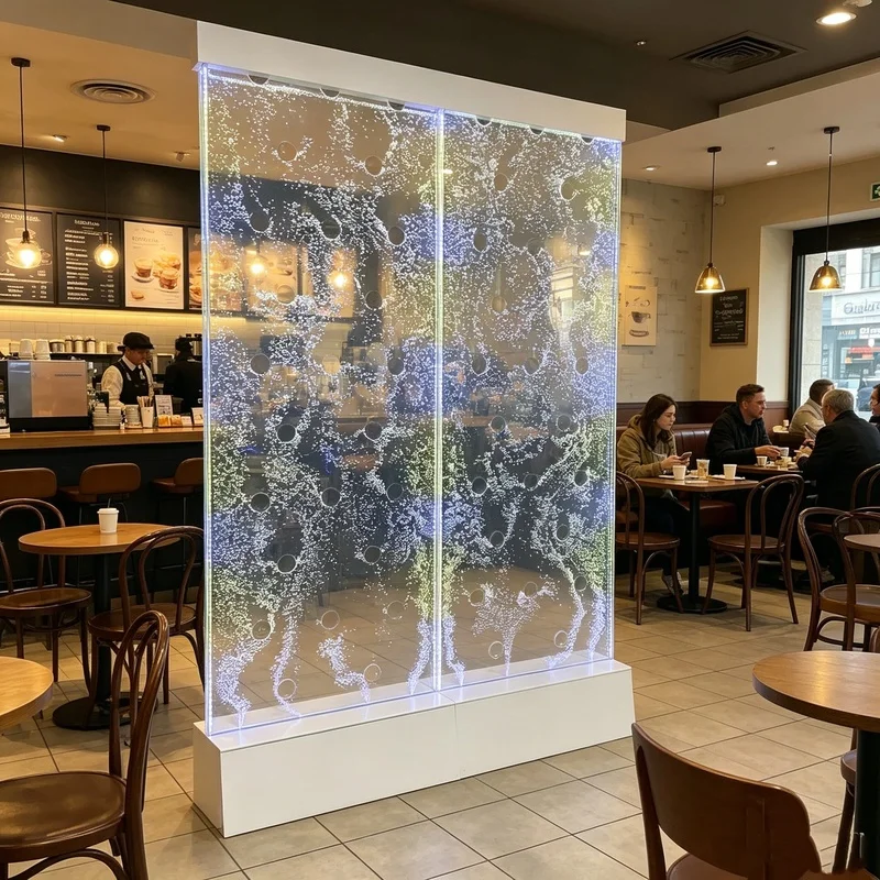 custom.Commercial Bubble Wall Feature Custom Acrylic Panel Reception Area Hotel and Office Decor