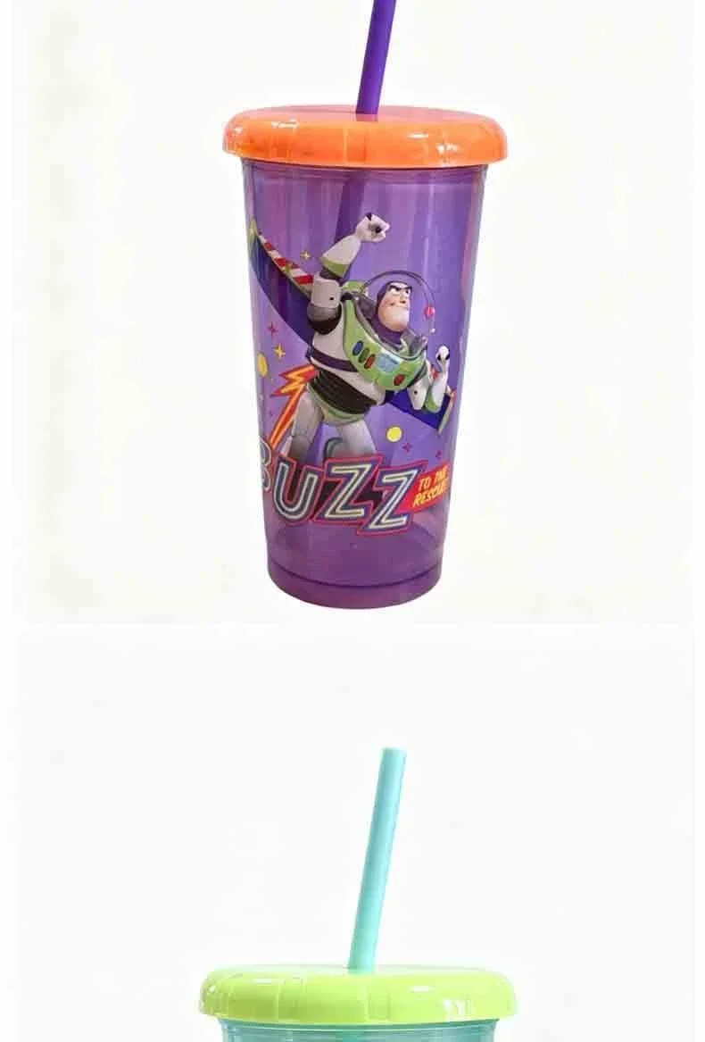 Toy Story 5 Plastik-Strohhalmbecher 4er-Pack 520ml Wiederverwendbare Trinkbecher mit Deckel Woody Buzz Lightyear Jessie Forky Party-Trinkgeschirr – Detail 8