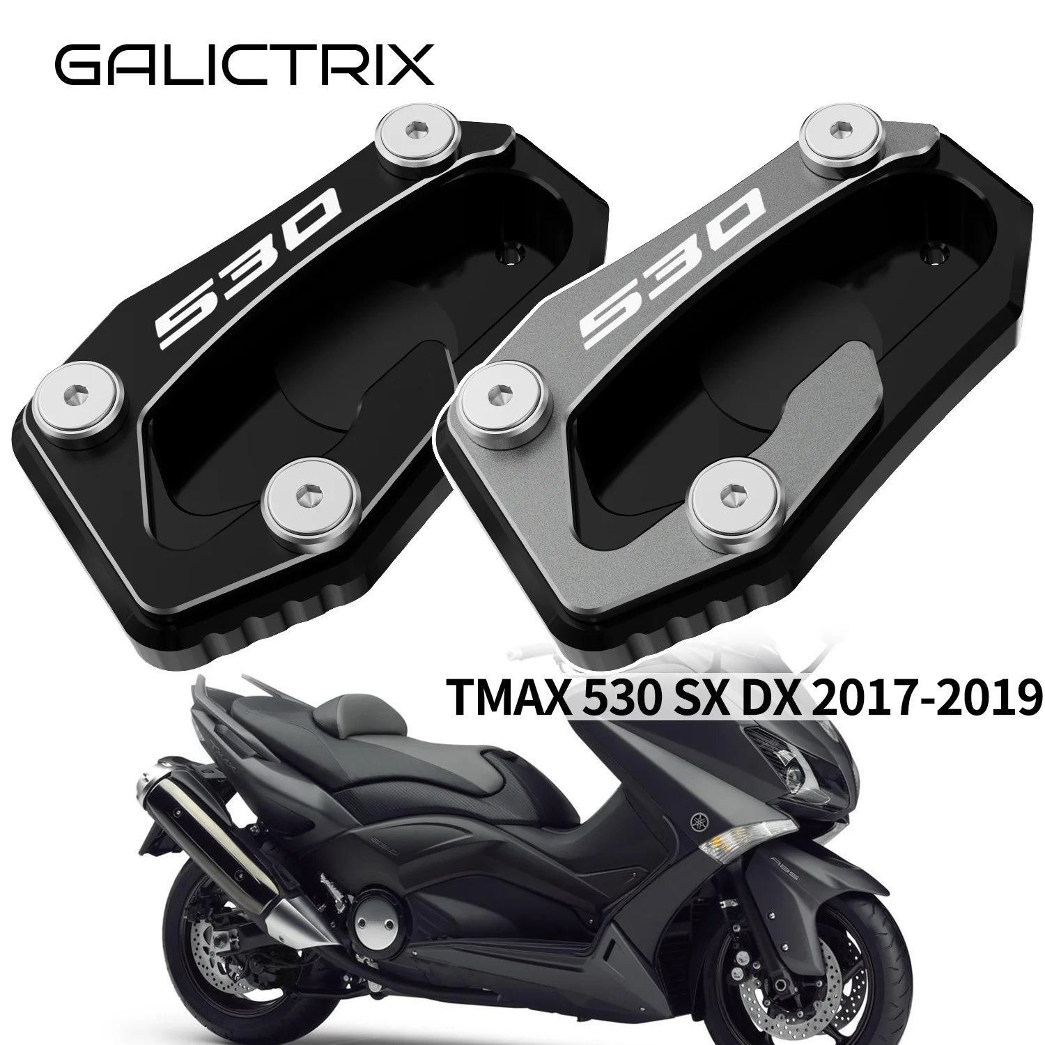 لياماها TMAX 530 SX TMAX-530 DX 2017 2018 2019 دراجة نارية الملحقات القدم مسنده الجانب حامل المكبر تمديد الوسادة #1