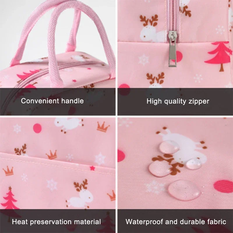 Portable Cooler Bag Ice Pack Lunch Box Insulation Package Insulated Thermal Food Picnic Bags Pouch For Women Kids Children Bag