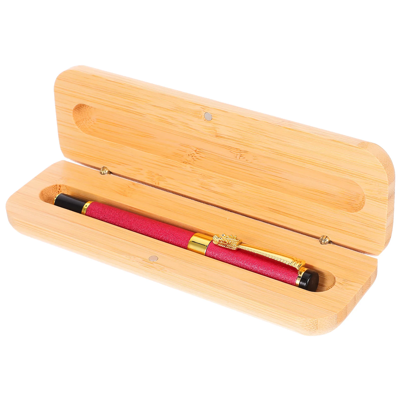 

Bamboo Pen 17x5 5x2 5cm Durable Office Supplies Pencil Case Office Supplies Stationery Holder Retro Color Student Adult