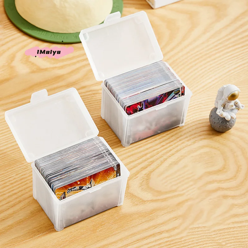 M-1/2pcs Kpop Photocard Storage Box Idol Cards Photos Collection Box Jewelry Container ID Card Organizer Desktop Decor Supplies