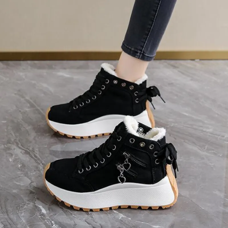 2025 New Designer Women Winter Snow Boots High Quality Shoes Female Shoes for Women Lace Up Platform Sneakers Warm Botas Mujer view 4