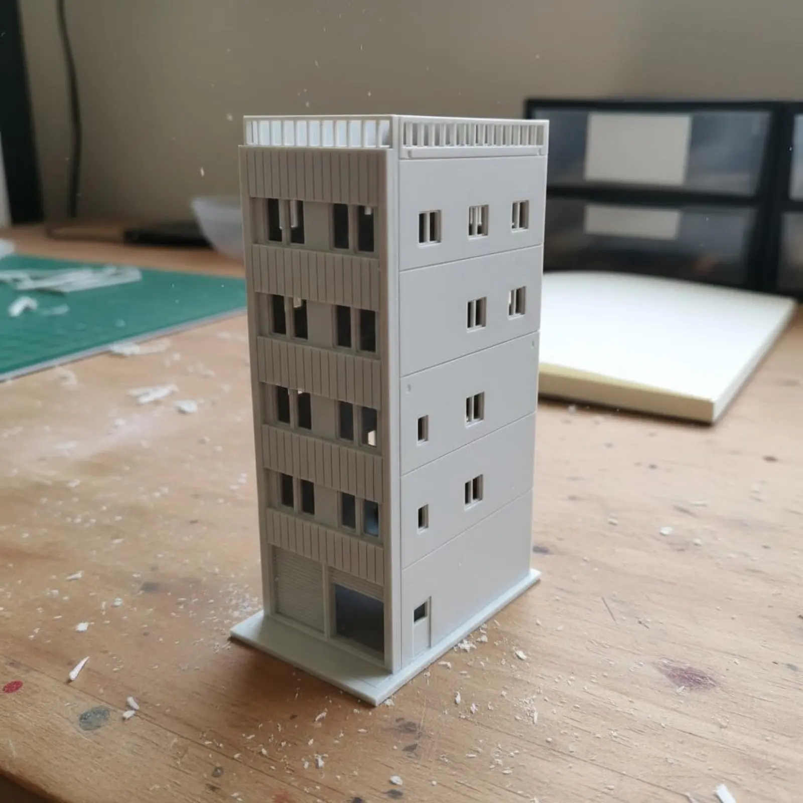 Japanese Building Model DIY Assembly N Scale Building Kit 1:160 Scale Scenery Set Easy to Assemble Diorama Accessory
