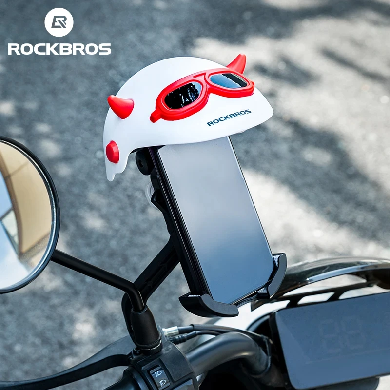 ROCKBROS Bike Phone Holder Sunshade Rain Cover Electric Bicycle Navigation Mount Brim Handlebar Stand Umbrella Clip Cycling Acce