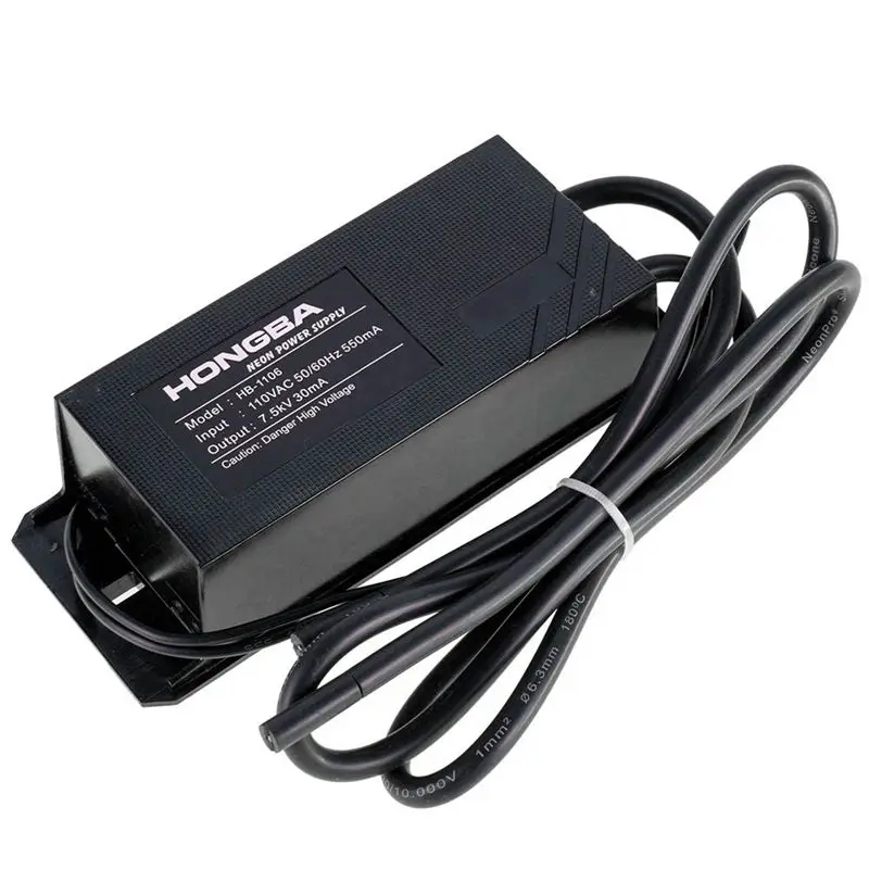HONGBA Neon Transformer Power Electronic Rectifier Kit Neon Transformer Power Rectifier Kit 7.5KV 30MA 110V