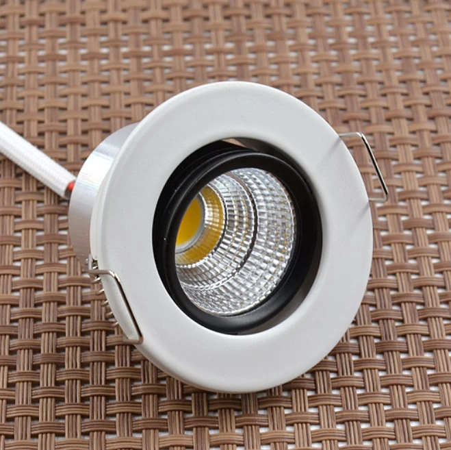 

LED Mini Ceiling Light Spot Light AC85-265V 3W LED Downlight White Black Shell Mini Downlight Cabinet Spot Ceiling Light