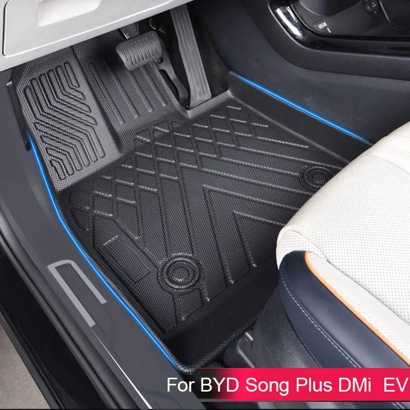 Per BYD Song Plus DM-i EV 2021- 2023 tappetini per auto tappetino antiscivolo impermeabile accessorio per auto con guida a sinistra completamente