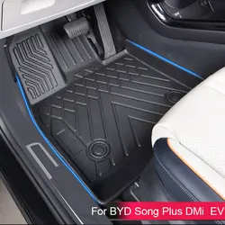 Per BYD Song Plus DM-i EV 2021- 2023 tappetini per auto tappetino antiscivolo impermeabile accessorio per auto con guida a sinistra completamente circondato