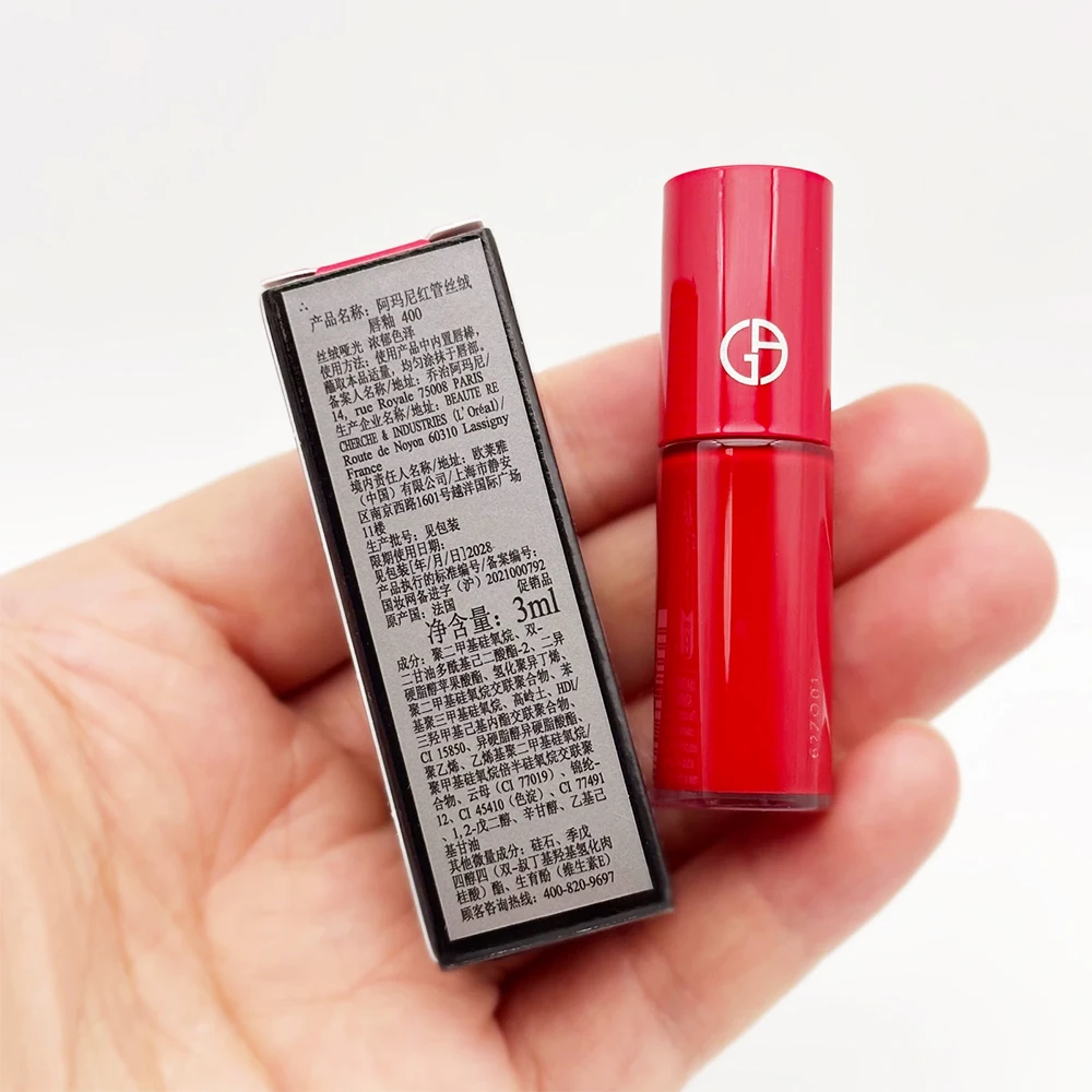 Giorgio Armani Lip Maestro Velvet Matte Liquid Lipstick Shade 400 Classic Red 3ml Mini Travel Size High Pigment
