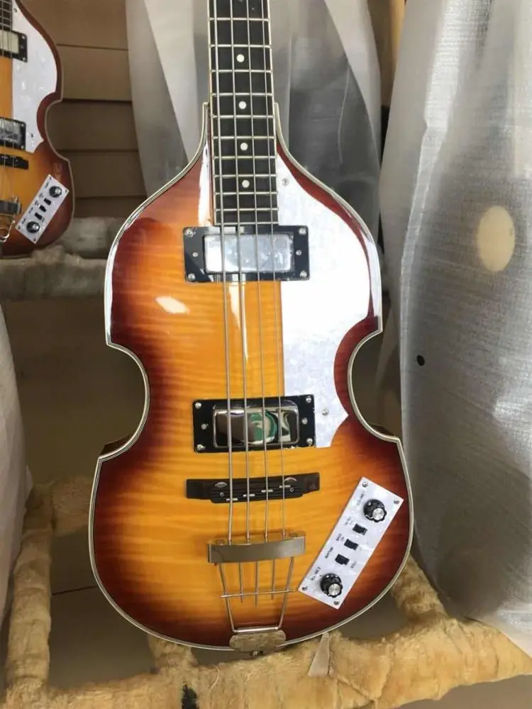 free shipping low price 4 string bass Violin Electric hofner Guitar Semi Hollow Body bass electric Guitarra