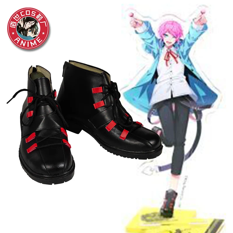 Division Rap Battle Hypnosis MIC Amemura Ramuda Cosplay shoes Short Wigs boot Halloween props Synthetic Hair Wig cap