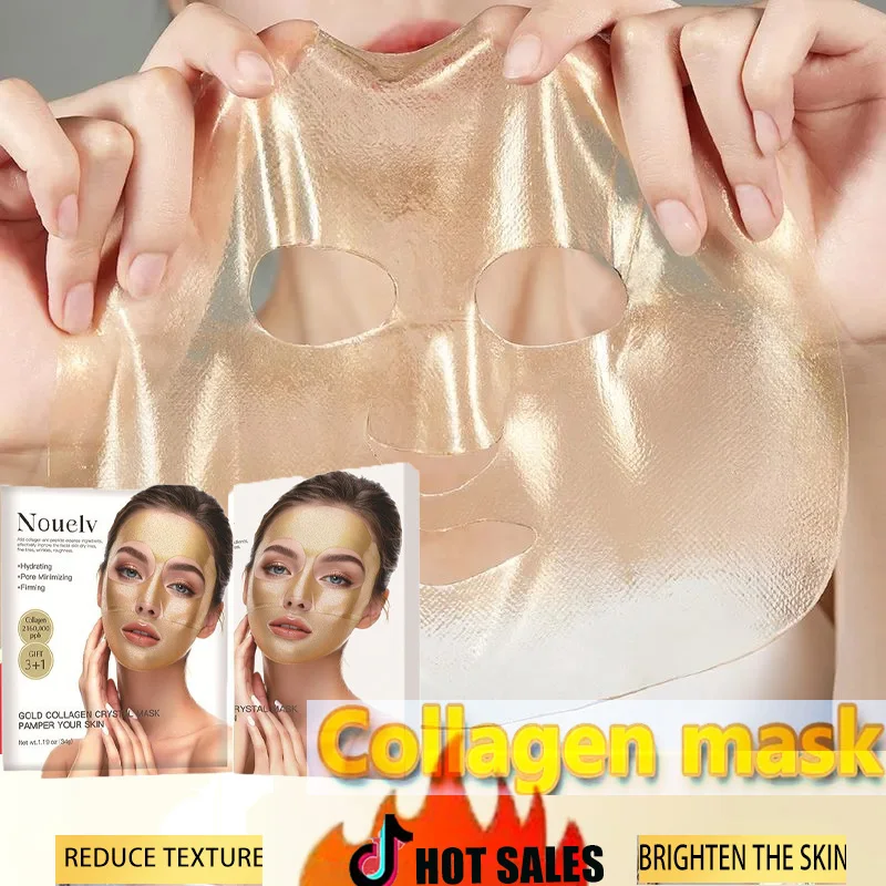 Gold Collagen Crystal Collagen Face Mask Firming Hydrating Moisturizing Face Mask Shrink Pores Beauty Patches Skin Care