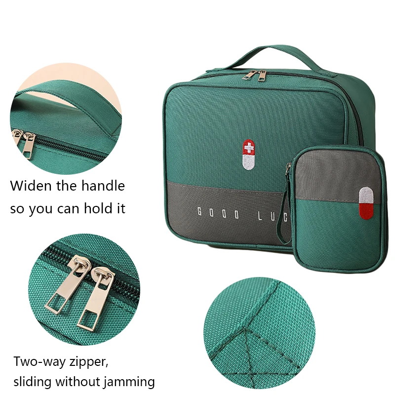 Large Medicine Bag Travel First Aid Kit Medicine Bag Portable Storage Bag Survival Kit Medicine Box Outdoor Emergency Camping