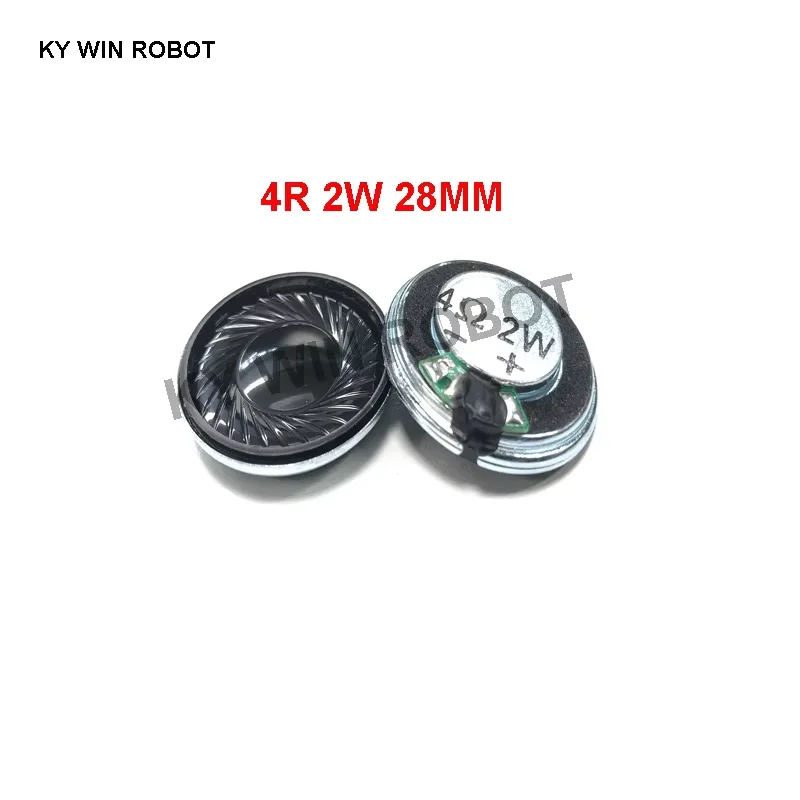 

2pcs/lot New Ultra-thin Mini speaker 4 ohms 2 watt 2W 8R speaker Diameter 28MM 2.8CM thickness 5MM