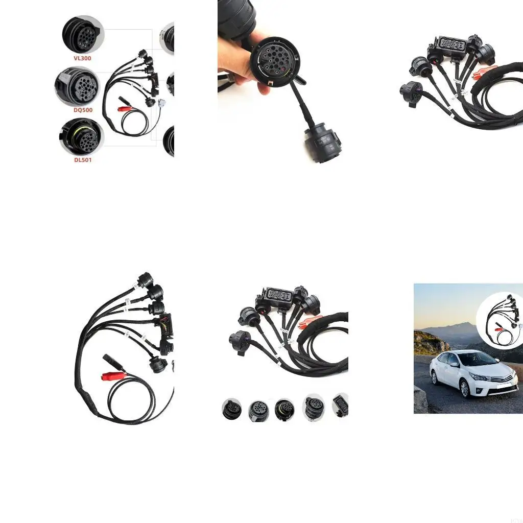 Transmission Control Unit Adapter Harness with Labeled Branch Leads for DQ200 DQ250 DQ500 DL501 VL300 VL381 Flash Data D7YA