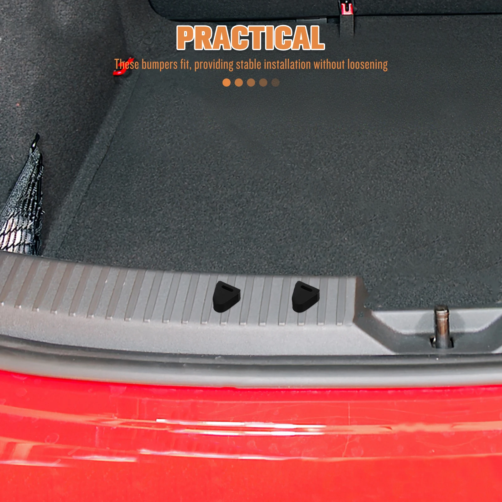 

2pcs Tailgate Bumpers Rubber Durable Replacement Shock Absorption Buffer Block Protector Car Rear Gate Noise Reduction Easy