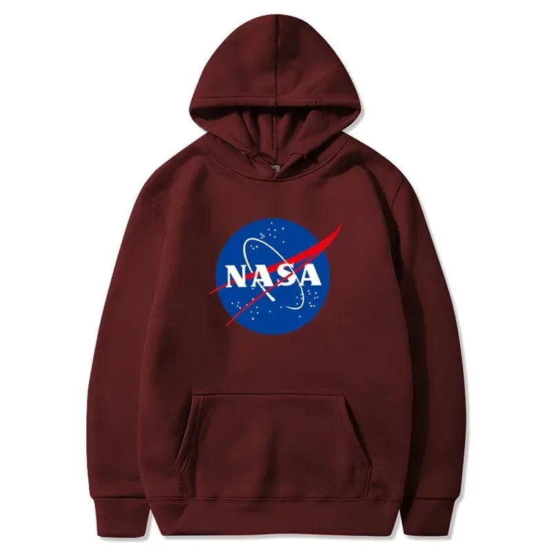 New NASA printed hoodie sweatshirt autumn men\'s and women\'s hoodie fashion casual hip hop street undershirt sports hoodie set