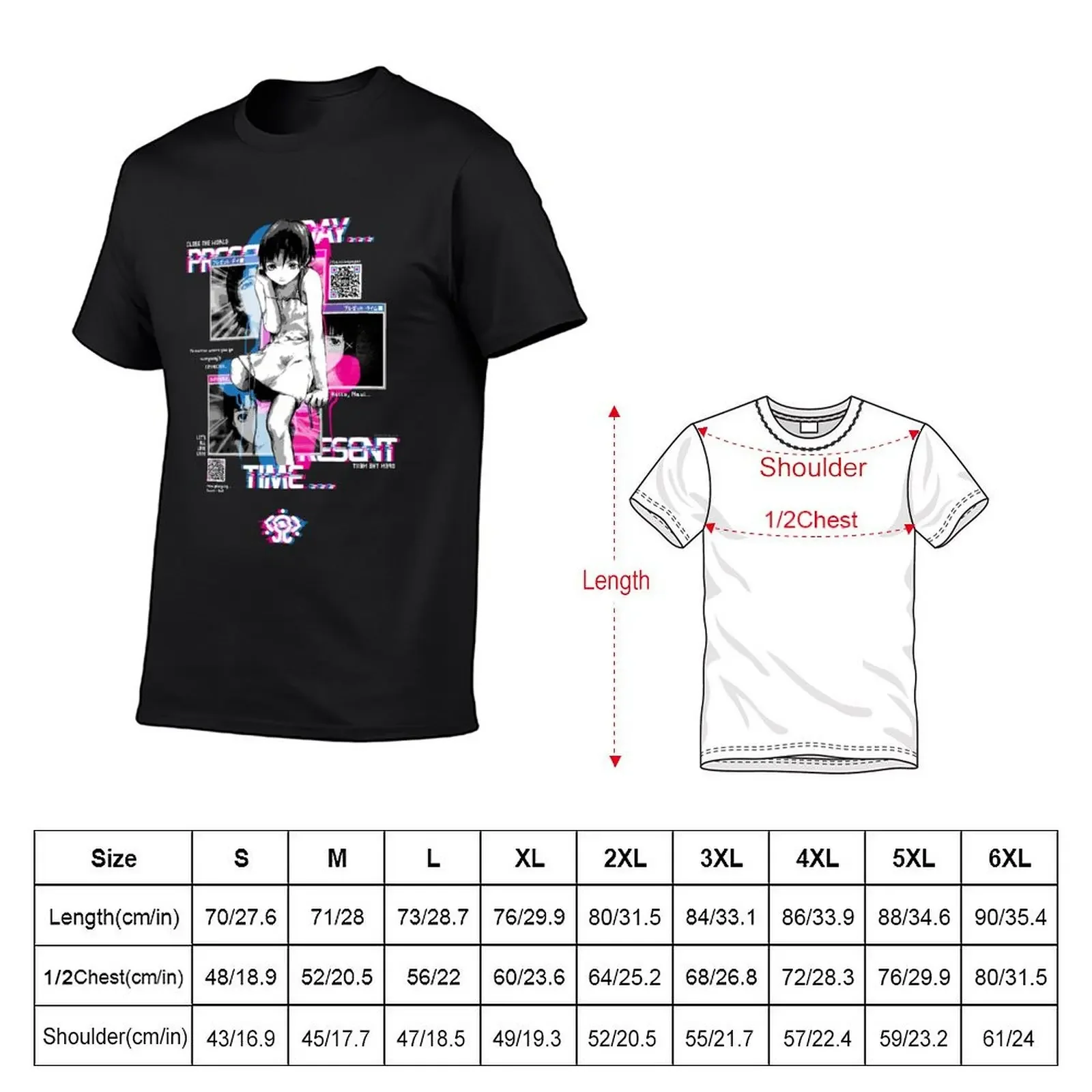 [QR] Lain Windows T-Shirt boys whites aesthetic clothes Men's clothing