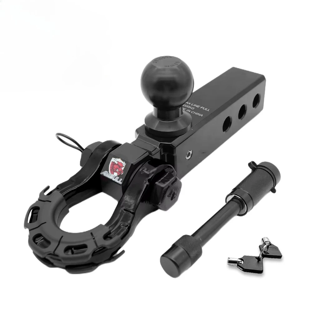

Ambull Popular Low Price Car Rear Trailer Steel Tow Hook 18t Recovery Hitch Receiver With Bow Shackle Tow D-Ring