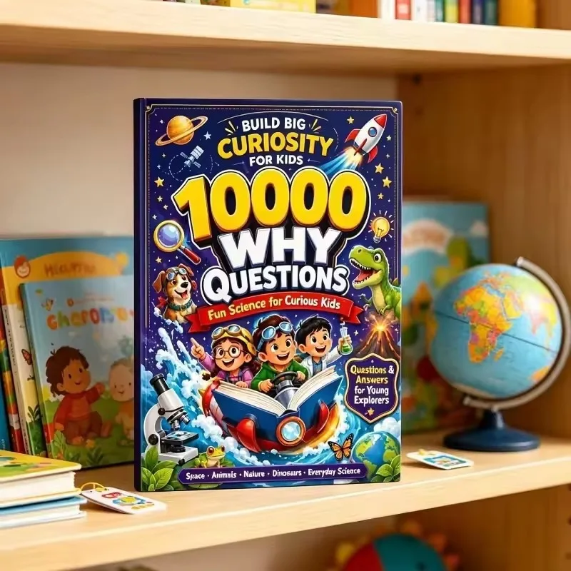 Book Set: Herbal Remedies Guide + Kids 10000 Why Science Q&A Natural Health & Fun Learning Bundle